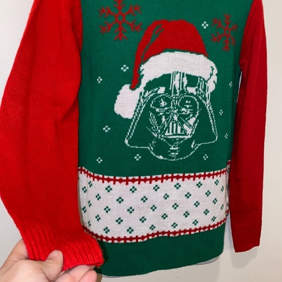Unisex Star Wars Darth Vader Holiday Graphic Pullover Sweater - Picture 5 of 9